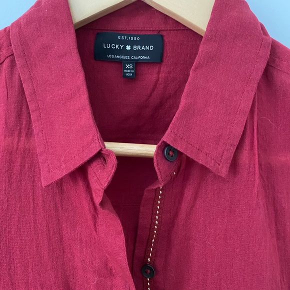 Luck Brand women’s size XS button down blouse - Picture 4 of 6